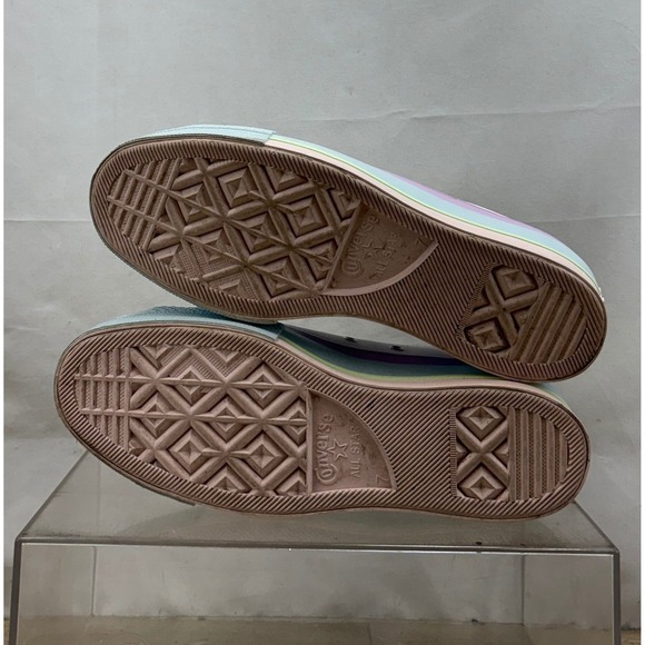 Converse Chuck Taylor All Star Lift Platform Rainbow Stripe Low Top Women's 9 - Picture 6 of 10